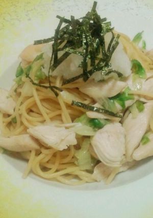 簡単ヘルシー♡ささみとレタスの和風パスタ-レシピのメイン写真