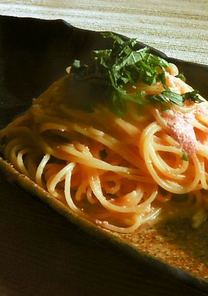 明太子クリームスパ!フライパンで簡単❤-レシピのメイン写真