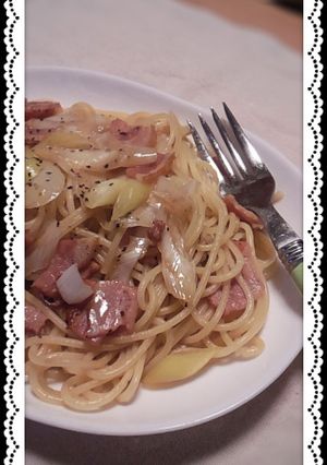 ベーコンとネギと黒胡椒の和風パスタ-レシピのメイン写真