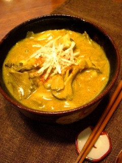 豆乳でマイルドクリーミー舞茸かれーうどん-レシピのメイン写真