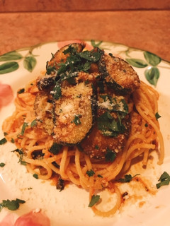 揚げズッキーニのトマトソーススパゲッティ-レシピのメイン写真