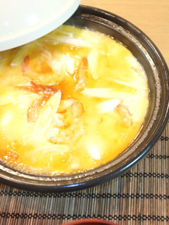 タジン鍋deエビとネギの玉子蒸しあんかけ-レシピのメイン写真