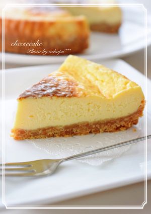 簡単＊粉無し＊濃厚ベイクドチーズケーキ-レシピのメイン写真