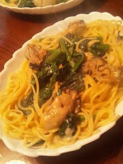 牡蠣とホウレン草のクリームパスタ-レシピのメイン写真