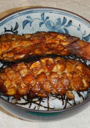 ナスの蒲焼丼-レシピのメイン写真