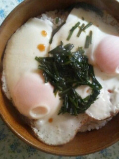 お腹が空いたらすぐ!目玉焼きごはん!-レシピのメイン写真