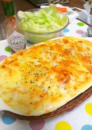 残り物一掃!!!トマトクリームグラタン-レシピのメイン写真