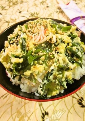 わかめ入り♡おから丼-レシピのメイン写真