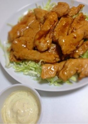ヘルシー☆ムネ肉の照焼き柚子胡椒マヨ-レシピのメイン写真