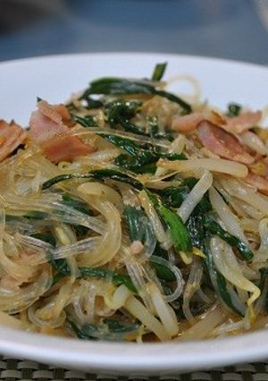 ベーコンとアサリのチャプチェ風-レシピのメイン写真