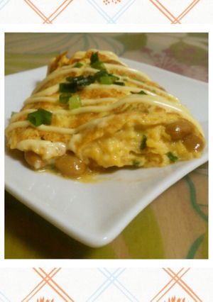 豆乳でとろ～り。納豆オムレツ♪-レシピのメイン写真