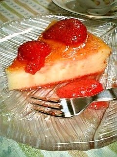 いちごソースのしっとり焼きチーズケーキ-レシピのメイン写真