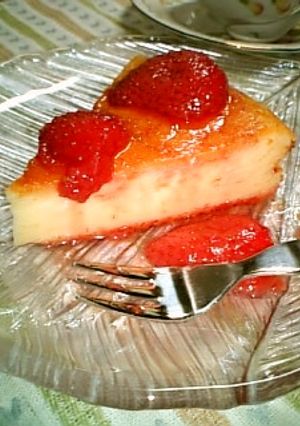 いちごソースのしっとり焼きチーズケーキ-レシピのメイン写真