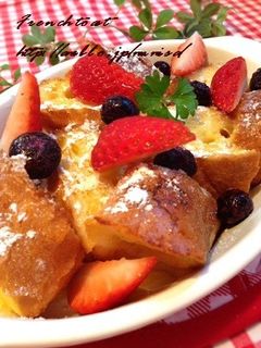 バケットでフレンチトースト♪-レシピのメイン写真