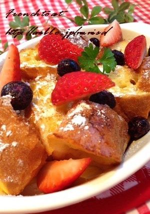 バケットでフレンチトースト♪-レシピのメイン写真
