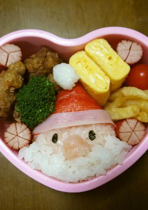 キャラ弁　サンタクロース♪-レシピのメイン写真