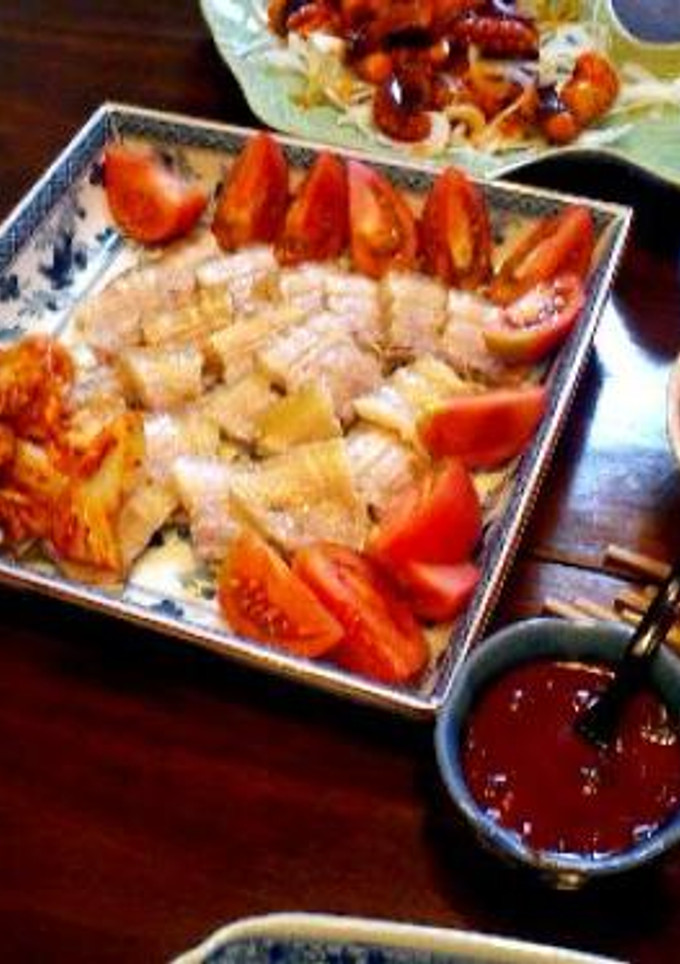 むっちりおいしい　皮付きバラ肉で蒸し豚！！-レシピのメイン写真