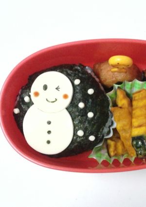 キャラ弁 雪だるま-レシピのメイン写真