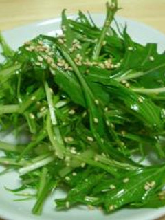 お手軽!水菜しゃきしゃきサラダ♪-レシピのメイン写真