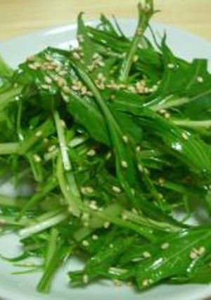 お手軽!水菜しゃきしゃきサラダ♪-レシピのメイン写真