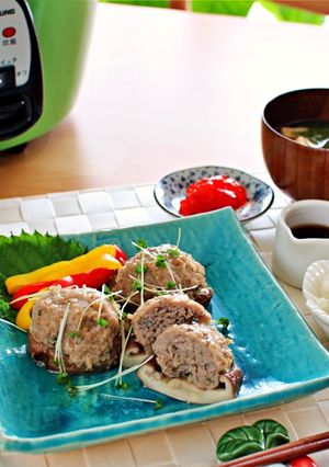 ＼大同電鍋レシピ／しいたけの肉詰め蒸し-レシピのメイン写真
