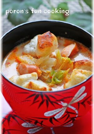 和漢洋♪白菜とお餅のホットミルクスープ-レシピのメイン写真