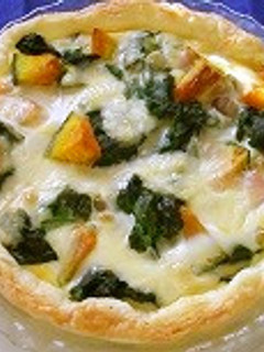 宮城旬野菜ちぢみ法蓮草と南瓜のキッシュ-レシピのメイン写真