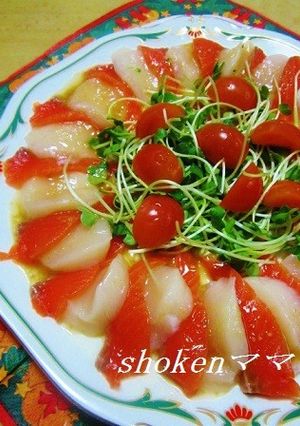ホタテ＆サーモンのカルパッチョ♪-レシピのメイン写真