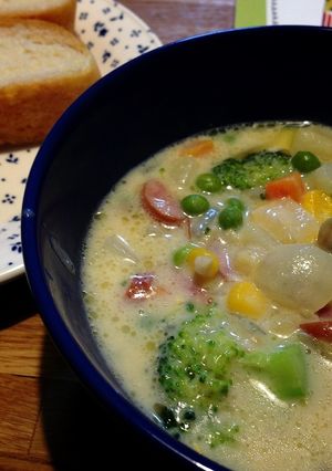 分離しない！なめらか〜な豆乳チャウダー-レシピのメイン写真