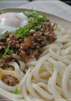 余ったミンチで✩肉うどん-レシピのメイン写真