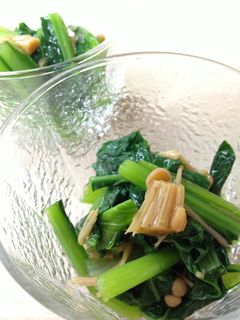 小松菜となめ茸の和え物-レシピのメイン写真