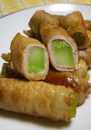 ブロッコリーの茎の肉巻き☆照り焼き風-レシピのメイン写真