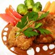 豚肉のピカタ 赤ワインのデミグラス