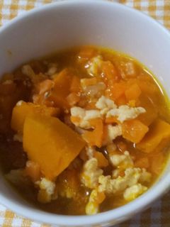 かぼちゃのそぼろ煮(離乳食モグモグ期)-レシピのメイン写真