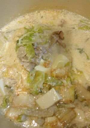 豚しゃぶと豆腐の豆乳スープ-レシピのメイン写真