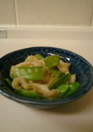貝ひもと絹さやのさっと煮-レシピのメイン写真