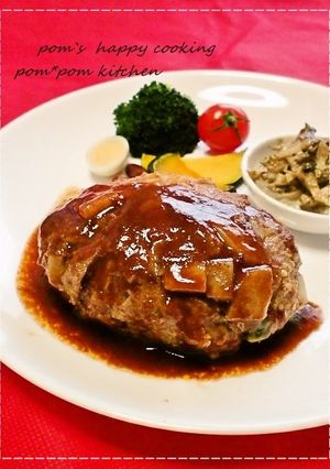 蓮根とキムチのチーズinハンバーグ-レシピのメイン写真
