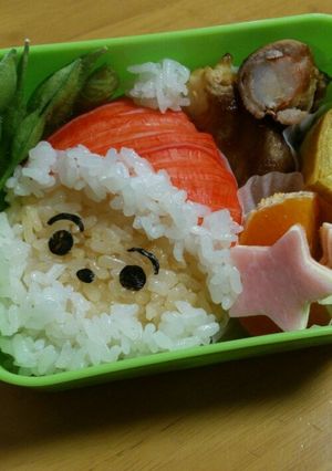クリスマスにサンタのキャラ弁♪-レシピのメイン写真