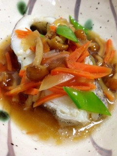 白身魚の酒蒸し五目あんかけ♪レンジで調理-レシピのメイン写真