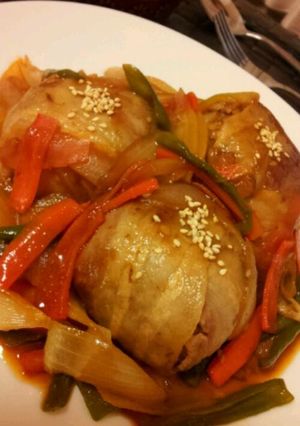 焼そば風味肉巻きおにぎり(*^^*)-レシピのメイン写真