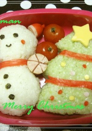 キャラ弁☆おにぎりdeクリスマス気分-レシピのメイン写真