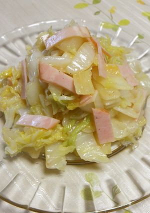 ゆで白菜とハムのさっぱりサラダ-レシピのメイン写真