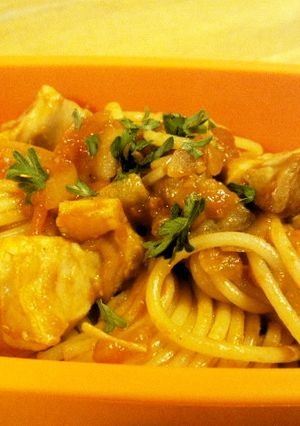 鶏肉とトマトのパスタ-レシピのメイン写真