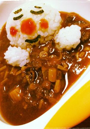 簡単☆5分でデコカレー☆アンパンマン♪-レシピのメイン写真