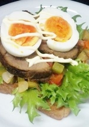 煮豚トースト-レシピのメイン写真