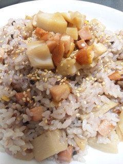 蓮根とベーコンの混ぜご飯-レシピのメイン写真