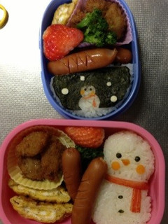 キャラ弁カンタンおにぎり18…雪だるま-レシピのメイン写真