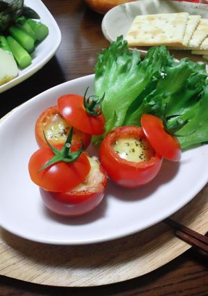 チーズとベーコンのトマトファルシ-レシピのメイン写真