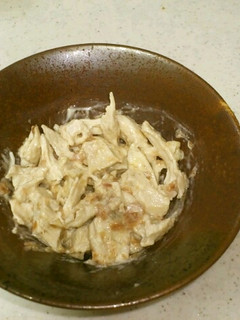 レンジで簡単 鶏胸肉の梅マヨ合え-レシピのメイン写真