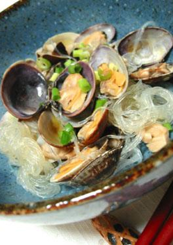 ＊プレママ日和＊アサリの酒蒸しと美味しい春雨-レシピのメイン写真